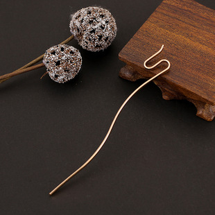 亿铜厂家直销 diy单棍主体纯铜材质kc金电泳保色龙形发簪 蛇形簪