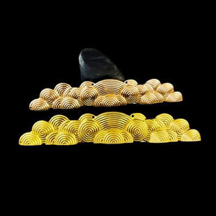 亿铜古风合金电泳保色 祥云底座 DIY汉服头饰发冠 材料配件