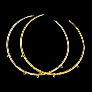 亿铜古风 合金电泳保色 璎珞圈 DIY汉服配饰项圈 圆项圈主体材料