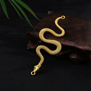 亿铜饰品DIY蛇年生肖系列饰品配件古风头饰发簪发冠材料电泳保色