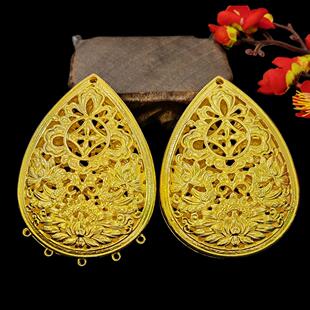 亿铜饰品DIY 复原款 鸳鸯霞帔坠 中式婚服霞帔坠 汉服配饰吊坠