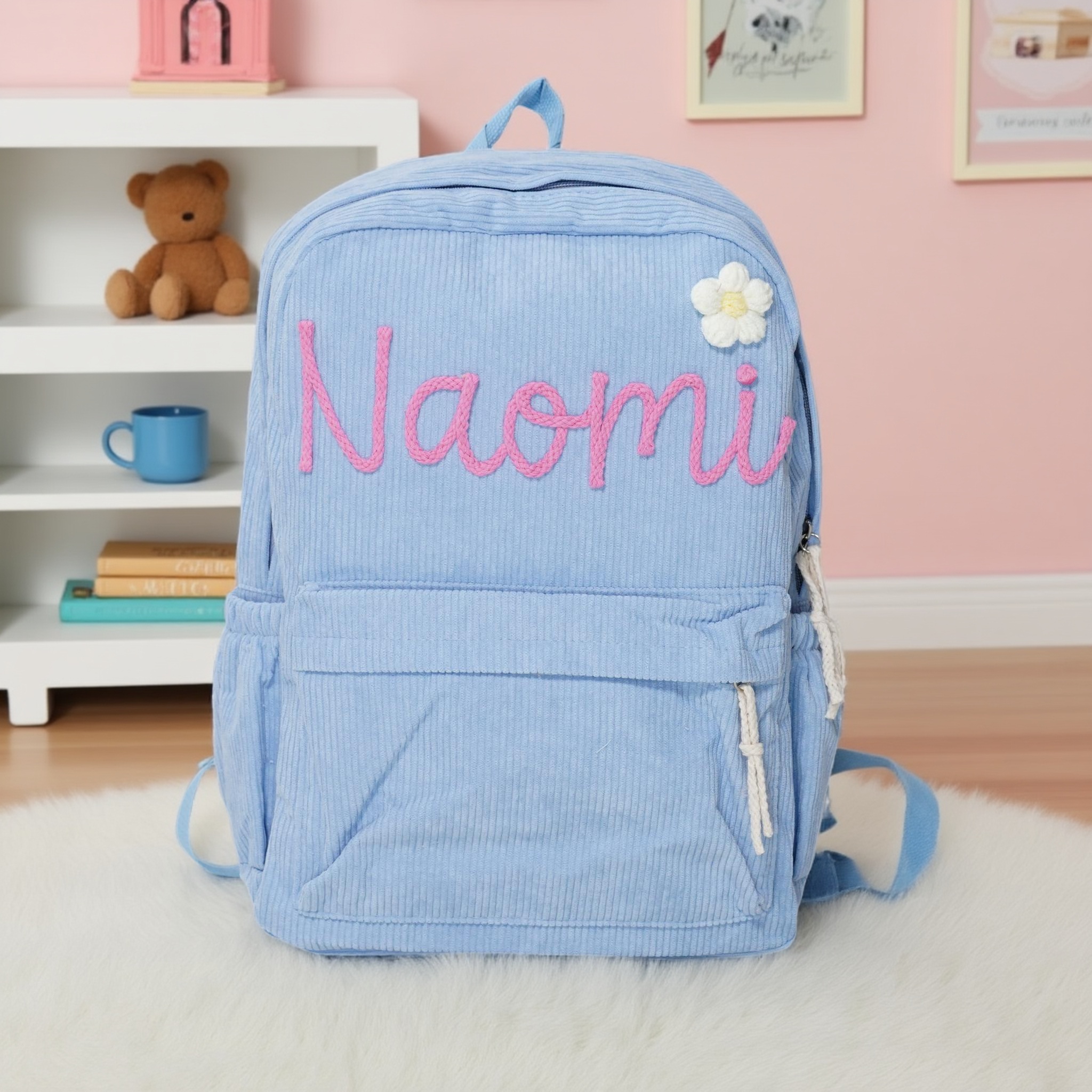 纯手工定制diy书包大容量双肩包