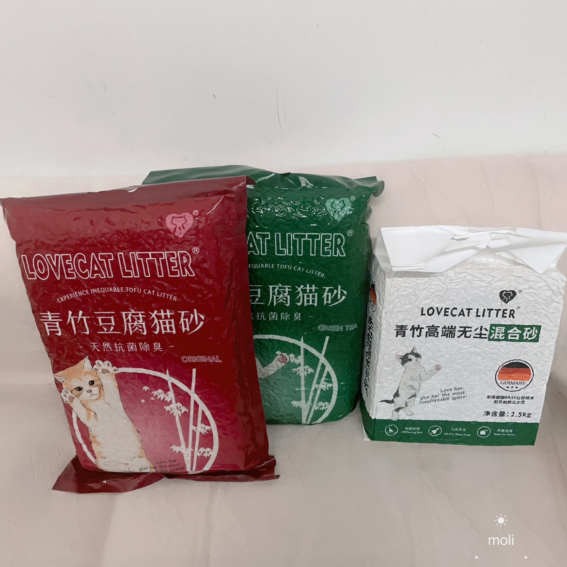 lovecat绿茶豆腐猫砂6L青竹原味玉米豆腐砂除臭无尘团结可冲厕所