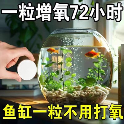 鱼缸氧气片颗粒增氧气泡造景充氧块打氧不用电制氧缓释泡腾鱼呼吸