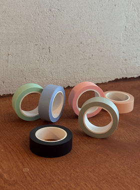 屿鱼文创纯色和纸胶带 素色无残胶手帐文具手账