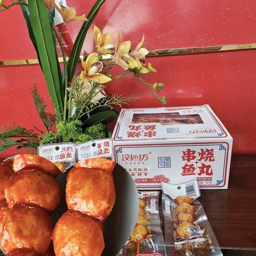 浏水坊香辣味串烧鱼丸即食鱼零食丸子30小包装即食休闲小吃