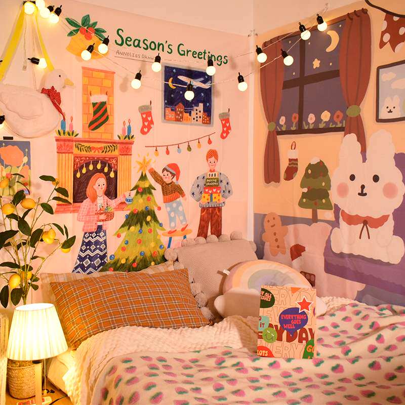 GALA 圣诞节ins风装饰背景布网红宿舍挂布租房改造墙布小清新|ruв категории домашний ткань, гобелен/гобелен - от Buy2taobao.com для оказания профессиональной услуги покупки агента Taobao