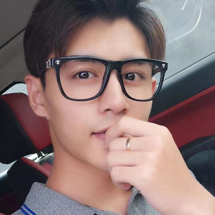 吴德才薛之谦同款眼镜复古文艺平光眼镜架近视男女大脸黑框眼镜框