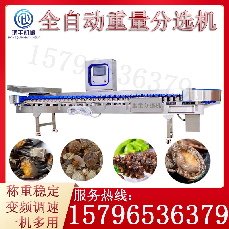 沙丁鱼黄骨鱼人参鲳鱼大小分拣机自动鸡爪翅中海参鲍鱼八爪鱼重量