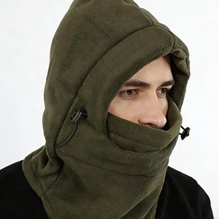 俄军特种兵冬季防寒面罩重型抓绒头套战术面罩保暖围脖防风脖套男