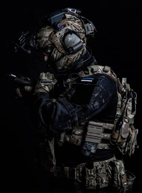 军迷户外战术装备特种兵GEN3战术蛙服暗夜MCBK G3黑CP 作战服套装