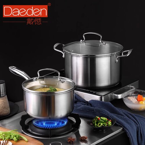德国Daeden/戴德18/10不锈钢奶锅汤锅套装礼盒装节日公司礼品