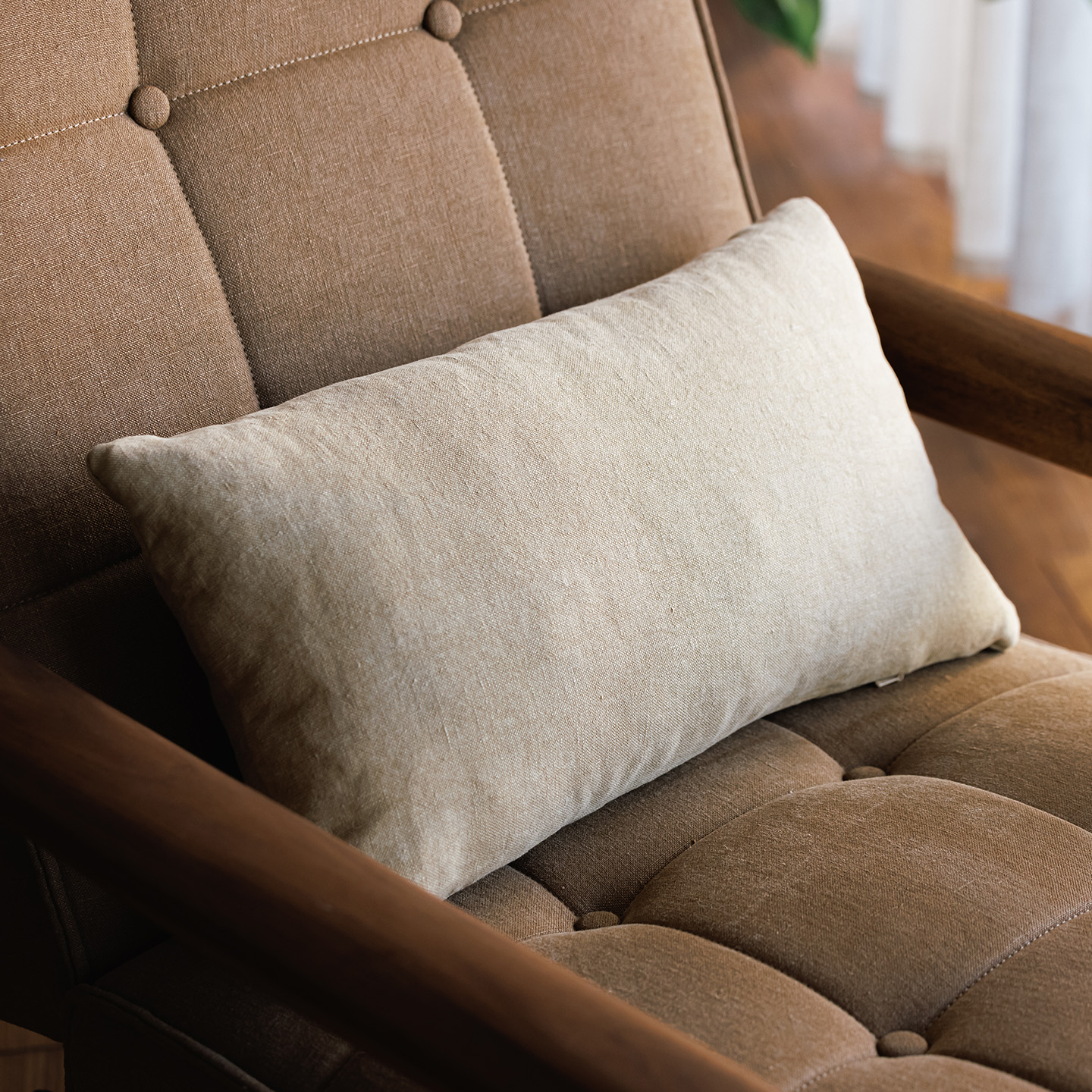 腰枕以山亚麻面料布艺