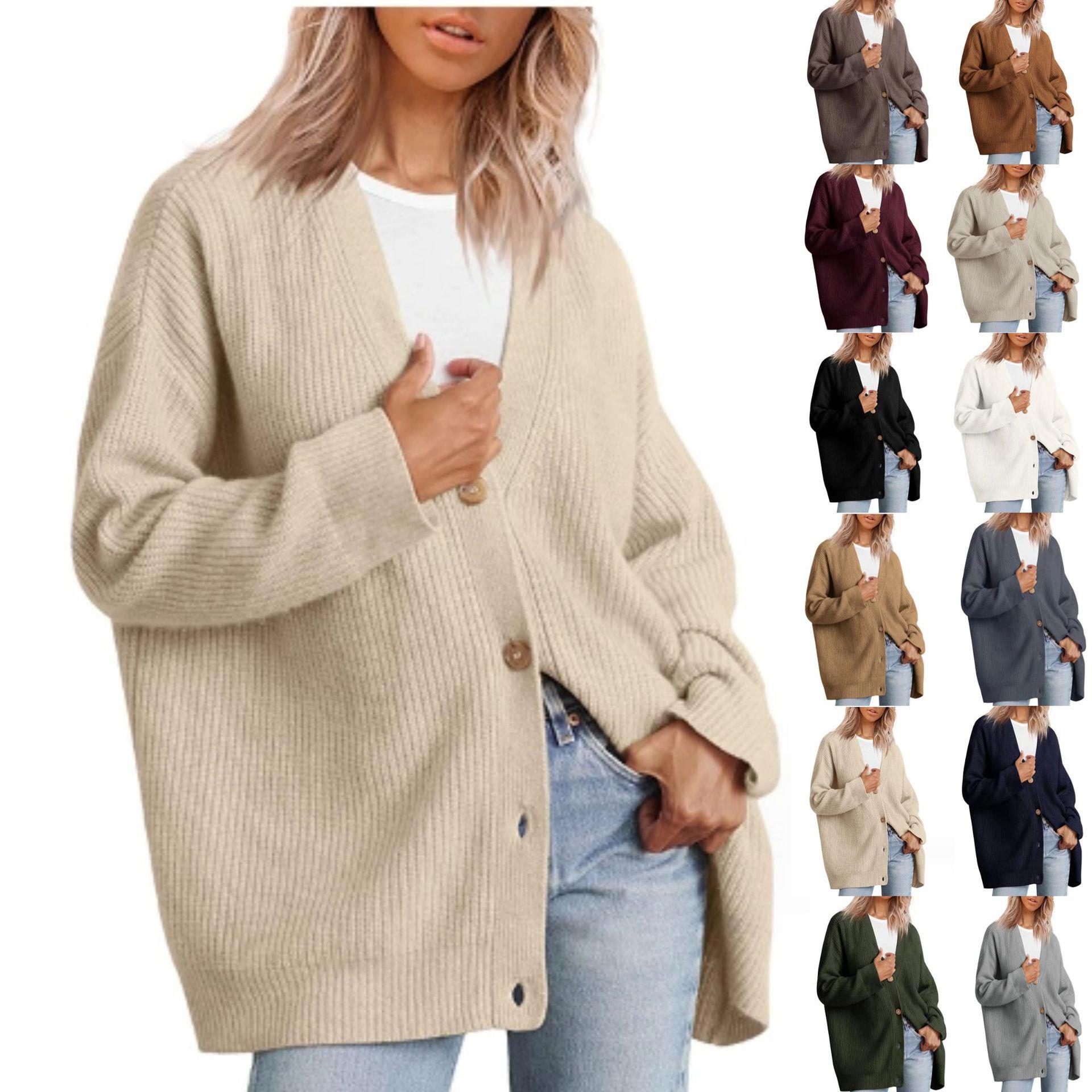 Online knitted women's collar sweater for women
