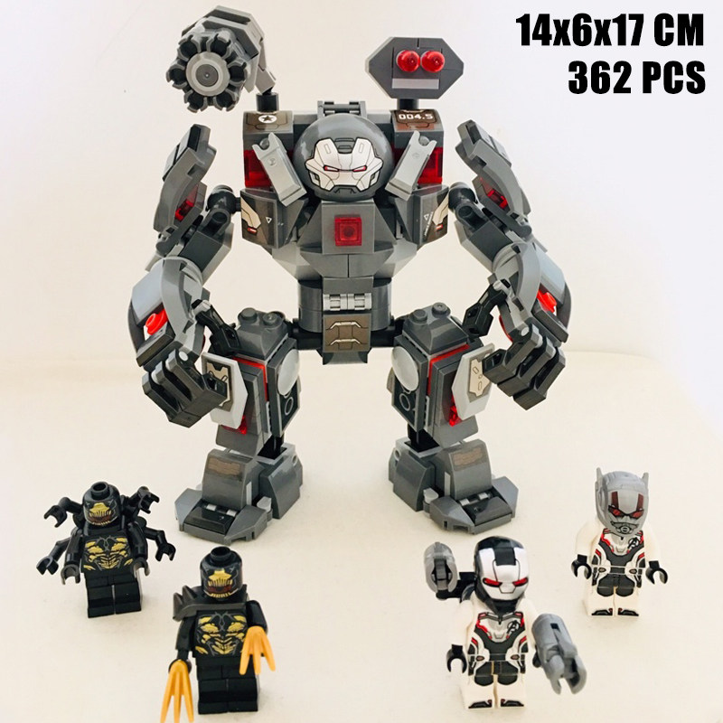 拼图拼搭76124复联4钢铁战争机器重武装机甲男孩拼装玩具中国积木