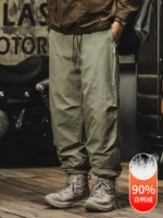 Демисезонные штаны с пухом, мужской удерживающий тепло лыжный парашютист, оверсайз, в американском стиле, на шнурках, свободный крой