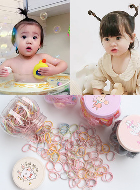 小皮筋弹弓儿童高弹力宝宝不伤发扎头发皮筋发圈公主女童小号黑色