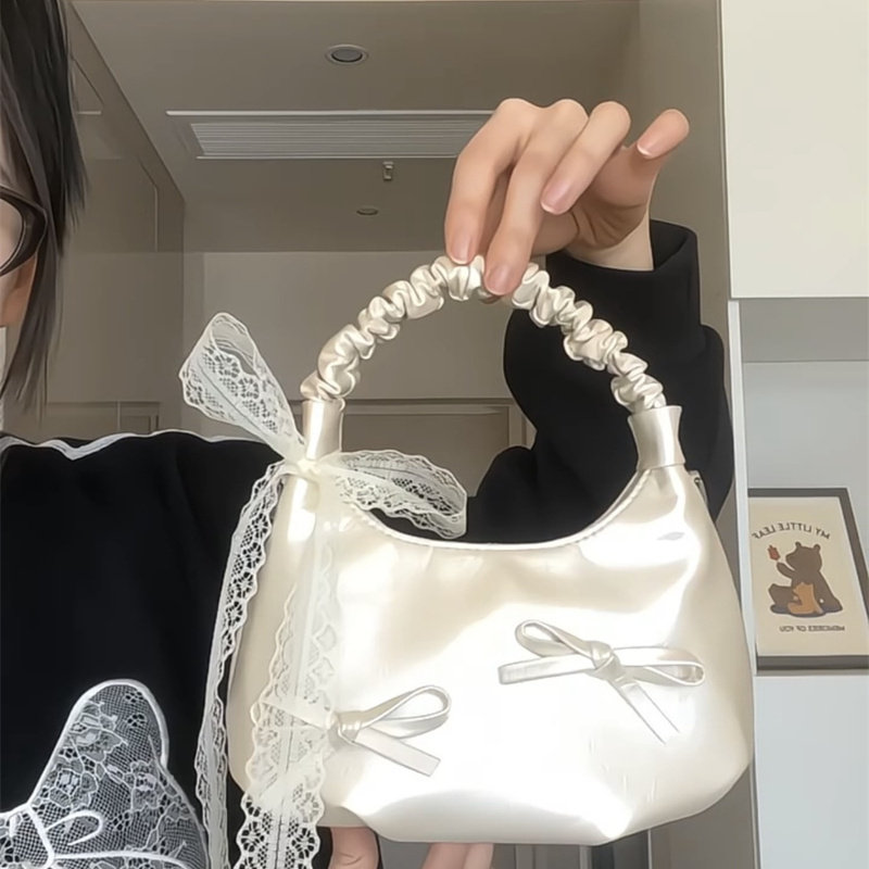芭蕾风蝴蝶结手提包女韩