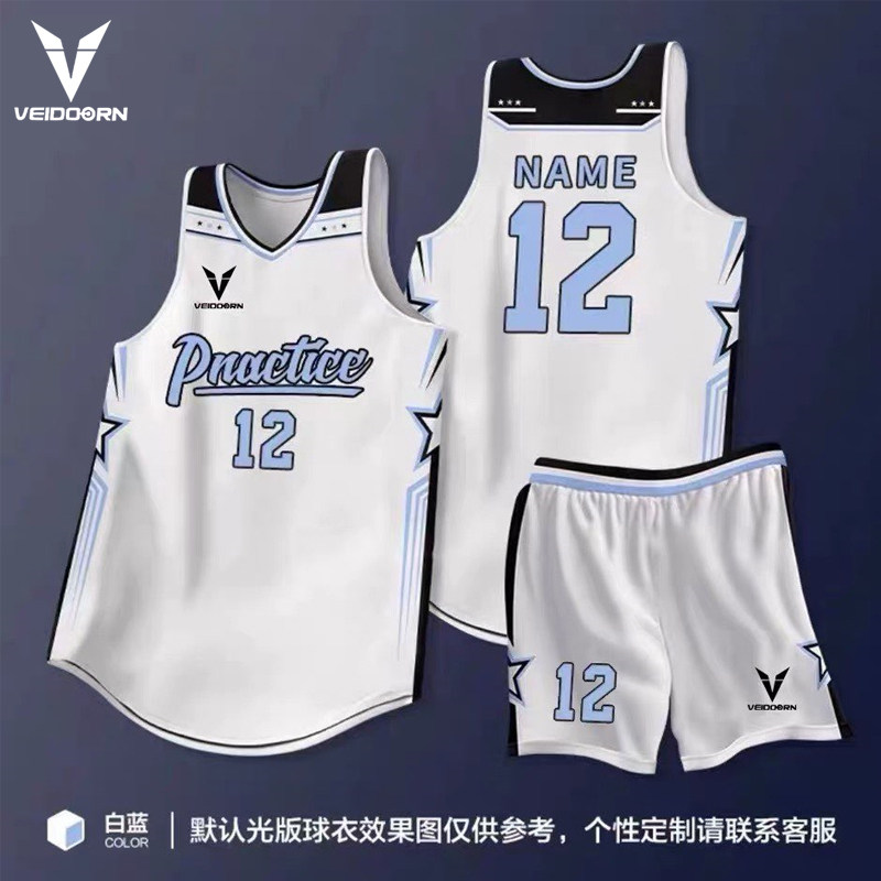 维动美式队服比赛队服定制篮球服队徽运动队服印字DIY比赛训练服