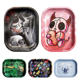 RAW小号中号马口铁托盘杂物收纳盘烟斗丝醒草手卷丝操作盘跑湿