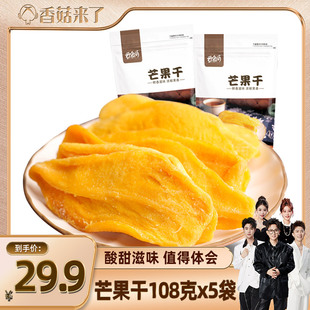水果干切果脯蜜饯网红爆款 5袋 芒果干108克 小吃 香菇来了