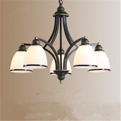 欧式 铁艺客厅吊灯复古乡村卧室餐厅入户门厅灯饰创意别墅灯具新款