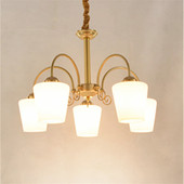 美式 乡村复古吊灯客厅餐厅卧室书房简约现代创意个性 铜色烤漆灯具