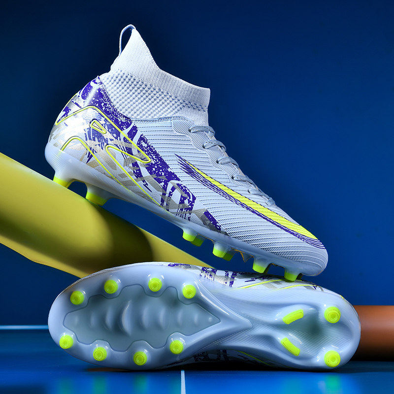 C罗刺客足球鞋男女款tf碎钉fg长钉儿童小学生成人草地比赛训练鞋