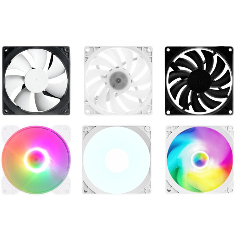 FISH NEST DISH RHYME 9225|9215 FAN 9CM REVERSE LEAF ARGB 5V3 PIN DESKTOP COMPUTER MATTE COOLING FAN