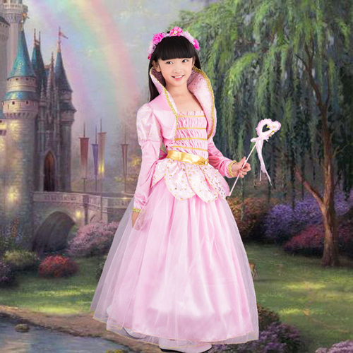 长袖万圣节服装女童公主裙
