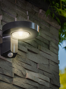 UME室外壁灯户外简约创意别墅景观灯太阳能红外感应led家用庭院灯