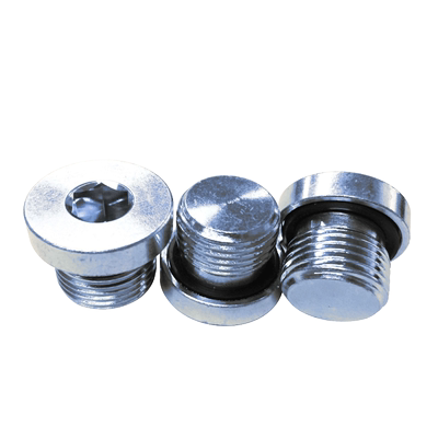 白钢ED密封镀锌堵头内六角法兰面堵头带ED密封圈管堵G3分4分M10*1
