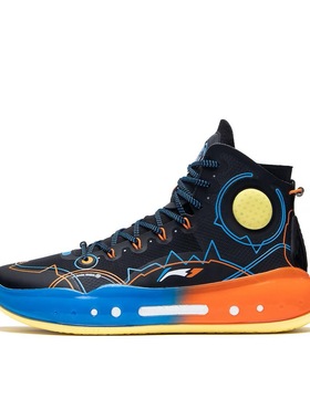 李宁正品男子篮球鞋驭帅14䨻减震耐磨高帮实战专业比赛鞋ABAQ033