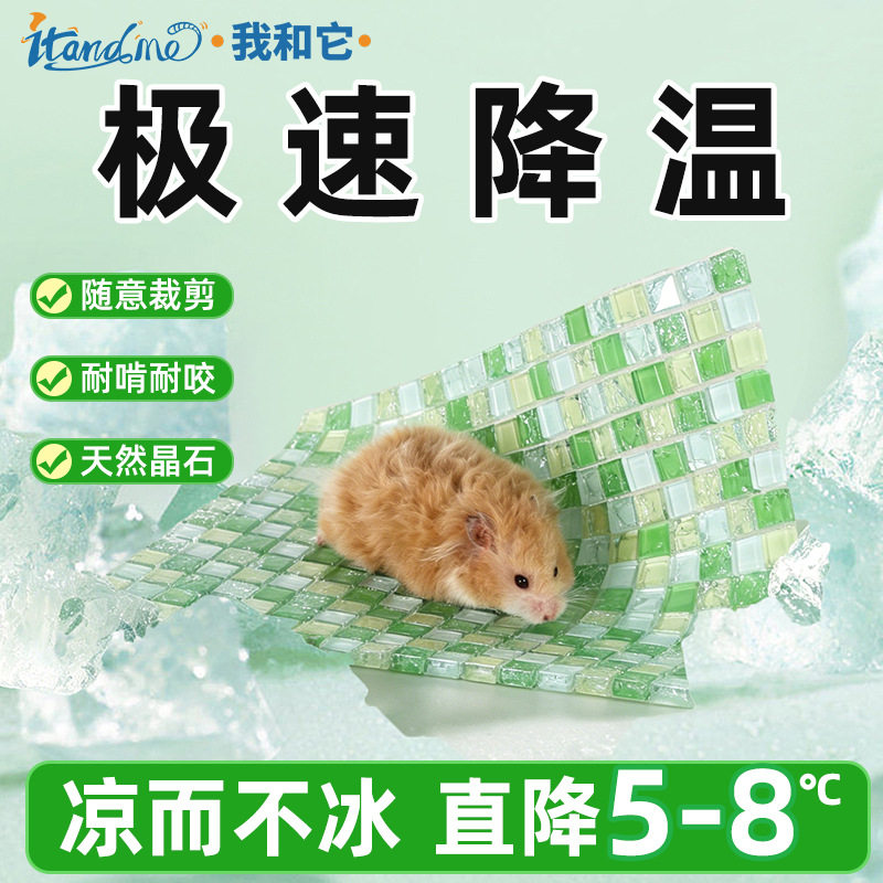 仓鼠降温用品冰垫加厚晶石凉垫荷兰猪冰晶垫夏季兔子降温散热用品