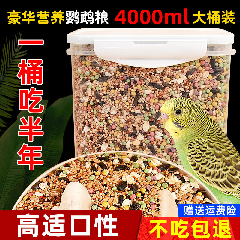 鹦鹉鸟粮新黄谷子虎皮粮食带壳小米玄风牡丹粮食文鸟带壳小米饲料