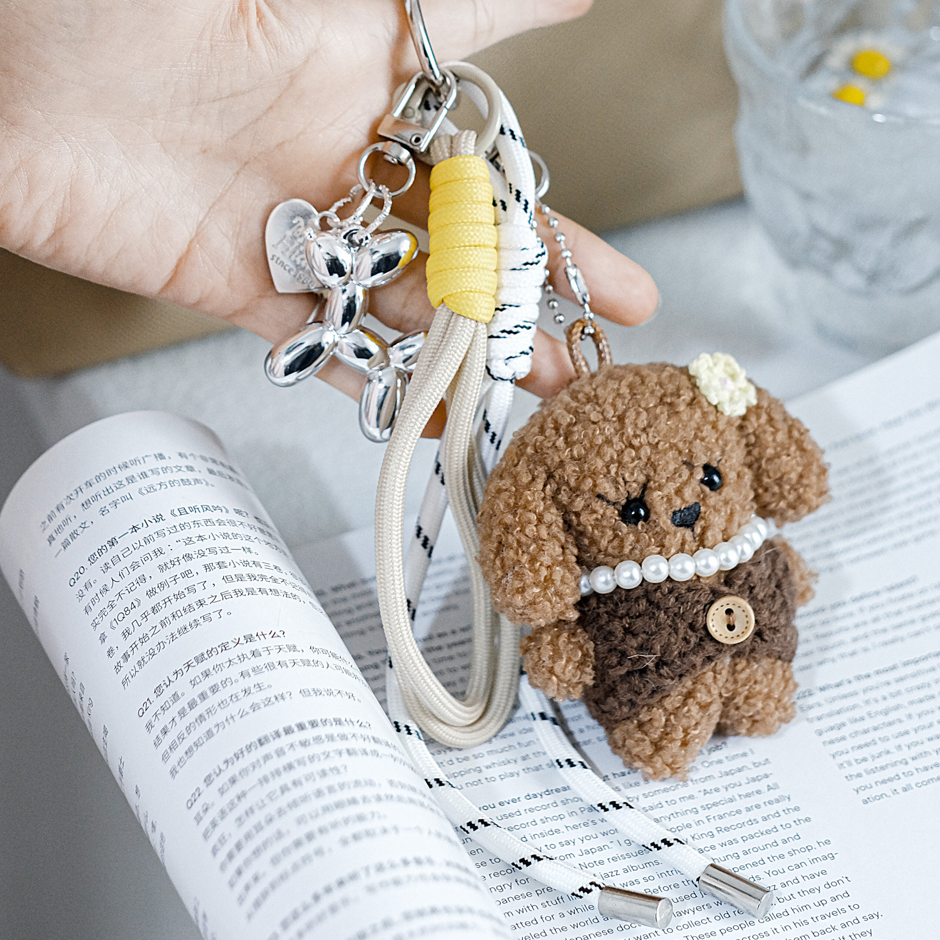 泰迪狗毛绒背心挂件包包钥匙扣