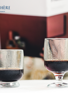 法国进口LAROCHERE巴黎铁塔法式玻璃杯高脚平脚杯水杯杯子平底杯