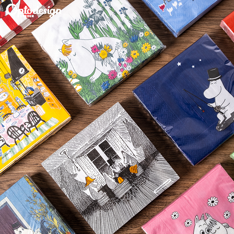 瑞典进口姆明moomin卡通方巾餐垫