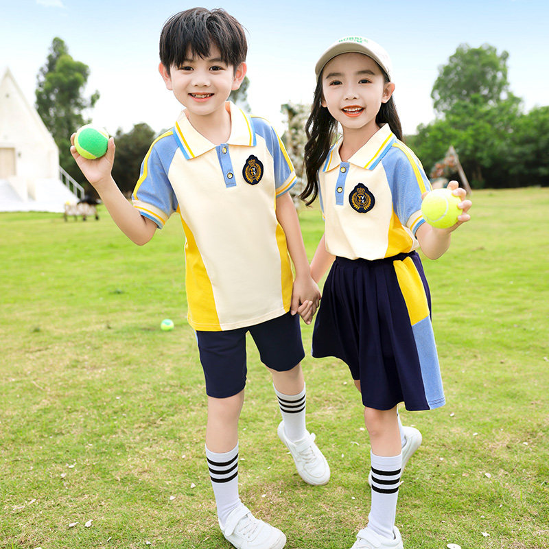 六一幼儿园园服夏装短袖小学生校服班服儿童合唱朗诵毕业照演出服