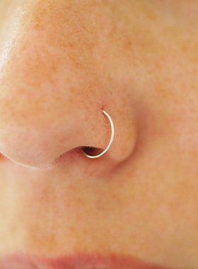 新品14k包金925纯银鼻环欧美穿刺进口包金鼻环印度鼻钉鼻饰不过敏