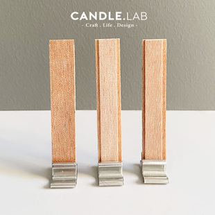 CANDLE.LAB 木质木片单片双层三层原木金属托底座香薰蜡烛烛芯