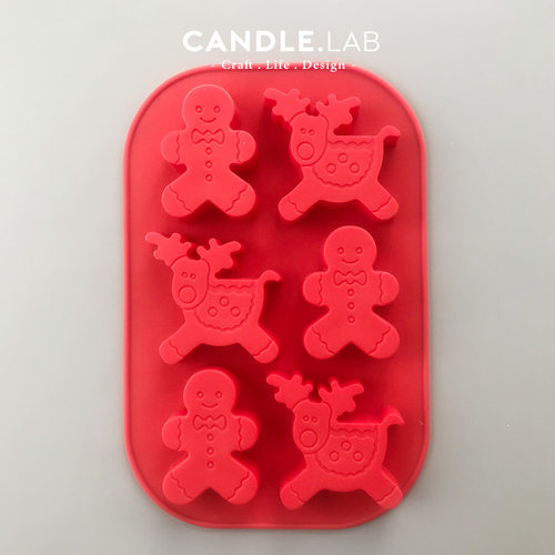 圣诞节diy香薰蜡烛石膏硅胶模具