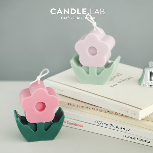 小花diy香薰蜡烛pc塑料模具