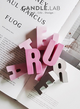 CANDLE.LAB | 立体英文字母DIY香薰石膏蜡烛扩香石手工硅胶模具23