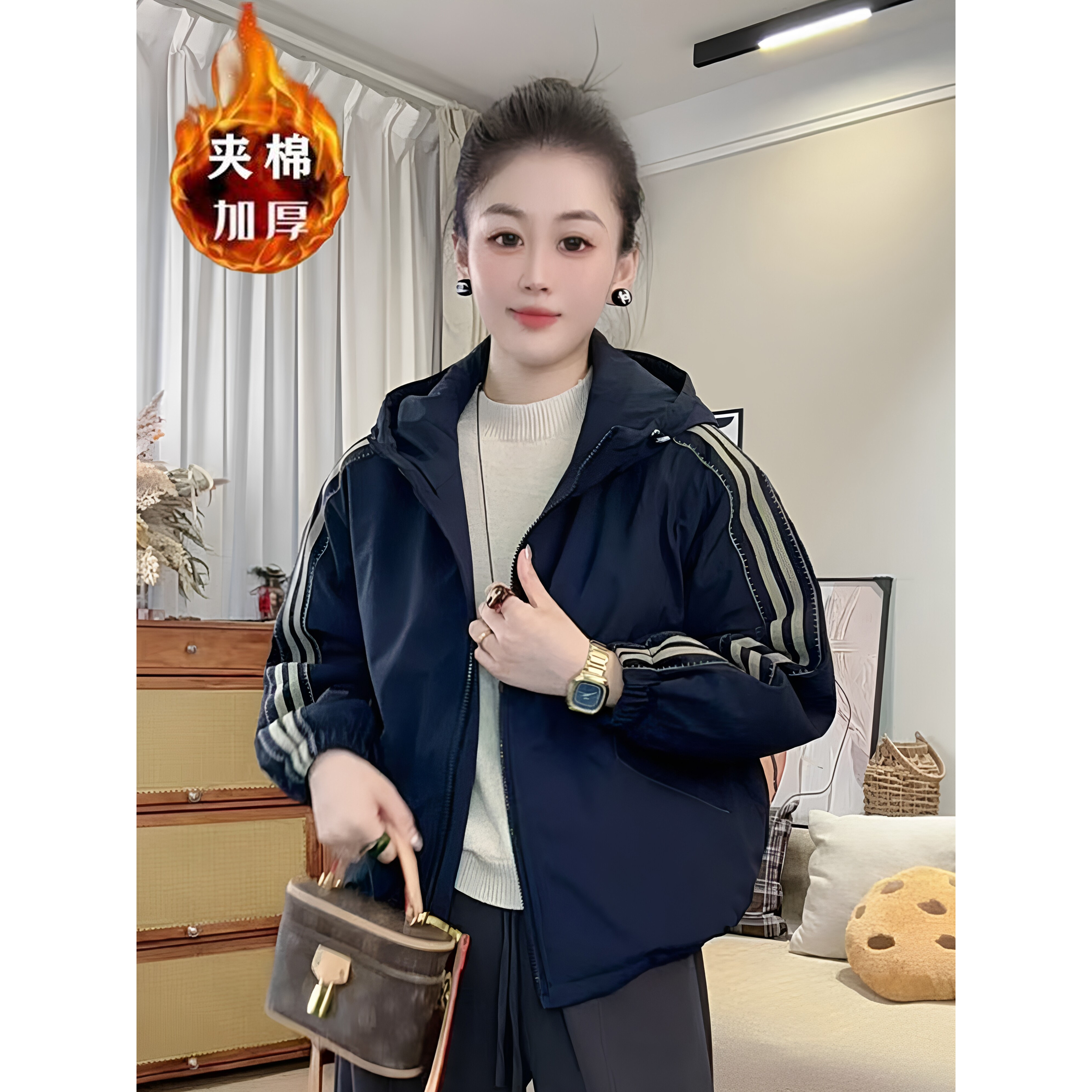2026秋冬韩货加厚棉服外套女