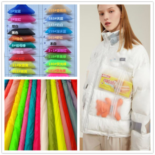 半透明羽绒服面料创意个性暖和鹅绒服布异国服饰布料2025冬热销