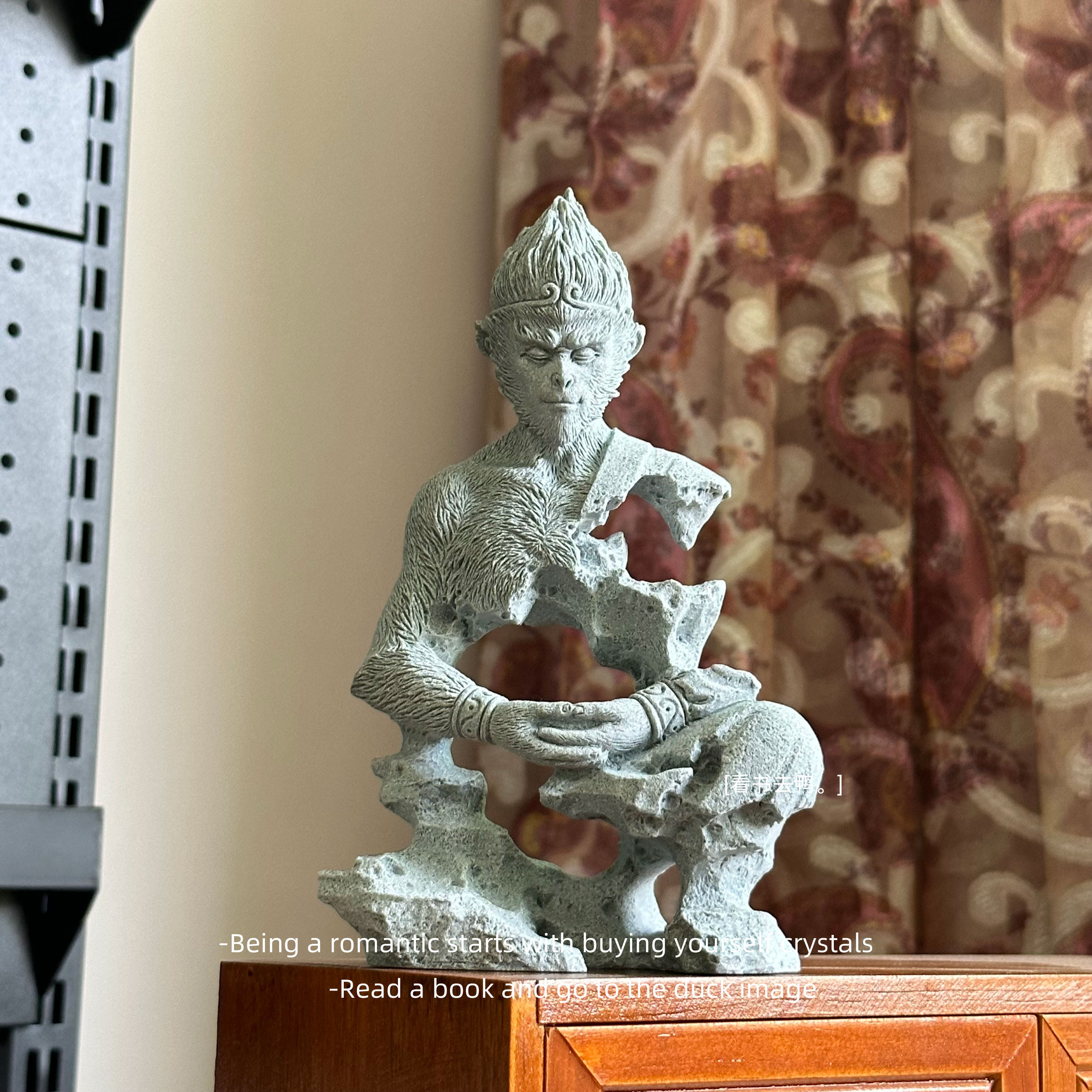 「无聊了 做一个斗战圣佛系青年」阳台盆景装饰造景桌面摆件礼物,家居饰品,装饰摆件,淘宝优惠券,粉丝福利购,淘宝优惠卷