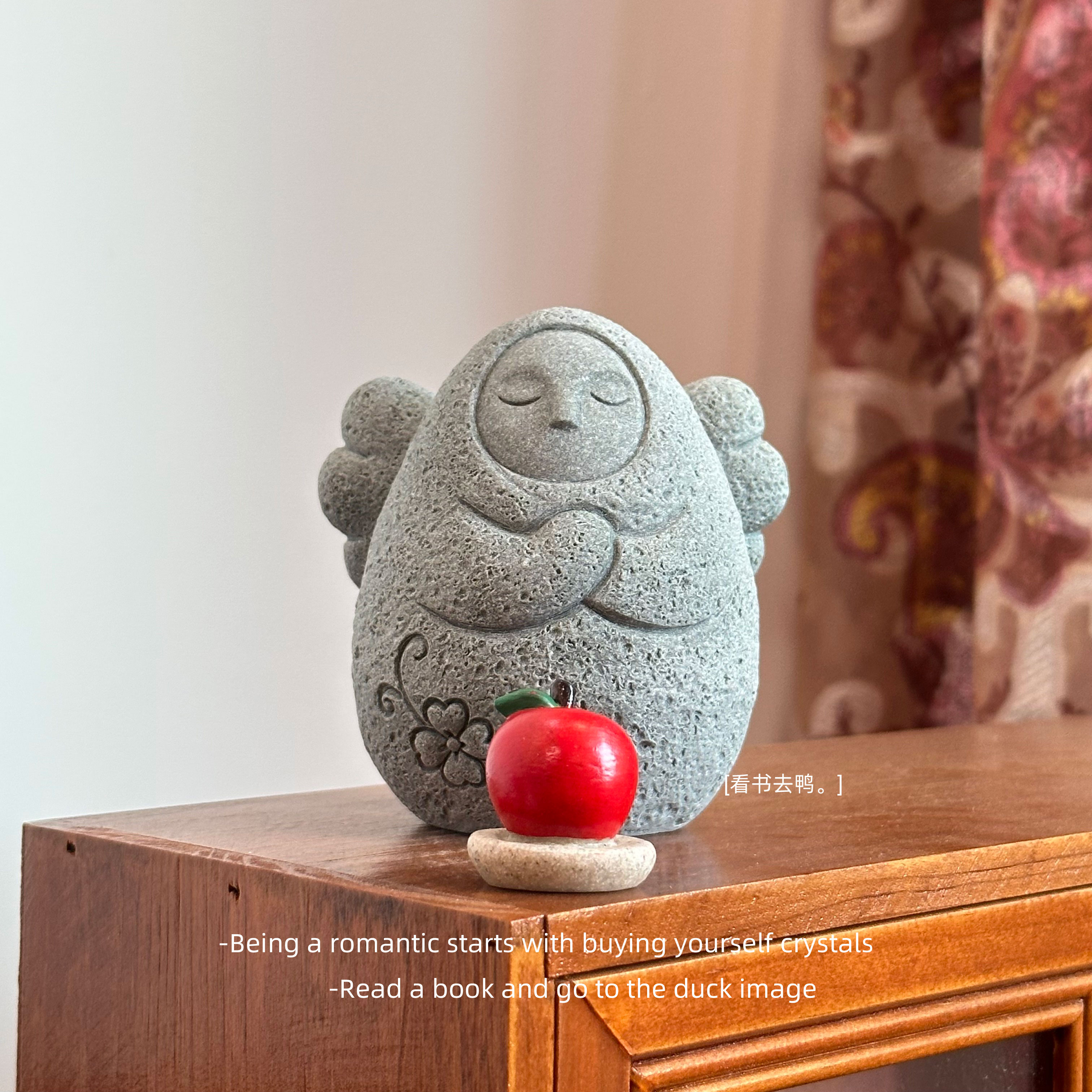 「幸福 请降临在我手心」海利亚女神守护神桌面工位装饰摆件礼物