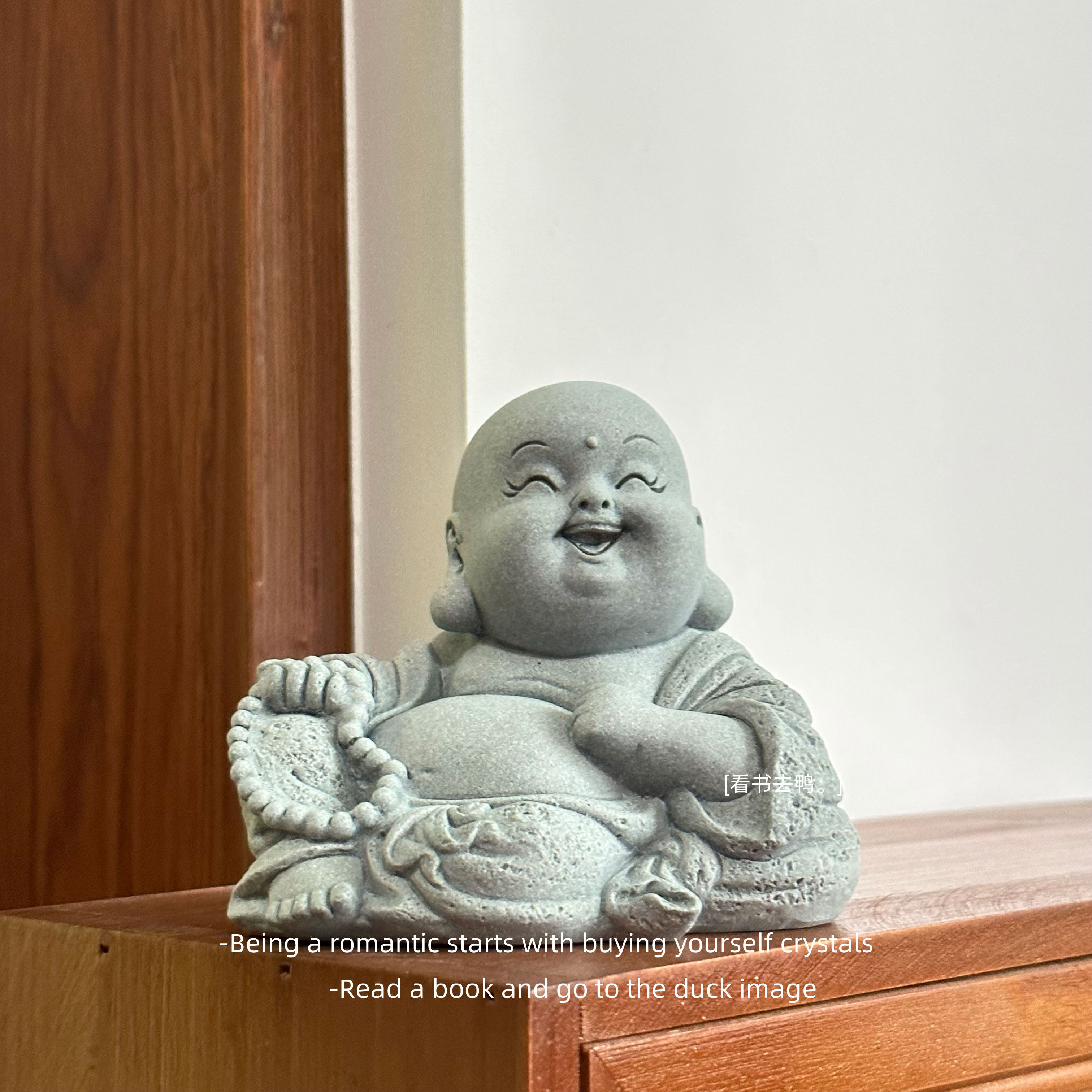 「无聊了 摆个大笑弥勒佛 笑口常开」禅意佛像摆件桌面装饰礼物