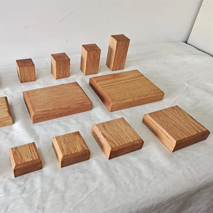 橡木实人偶模型大圣兵人块战锤胸像雕像摆件长方形托架佛底座奇石